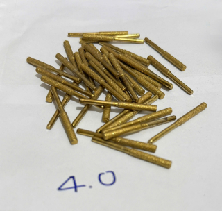 Loại phủ titan - Đầu kim cương hình trụ loại dài (mũi mài lưỡi cưa xích màu vàng loại có phủ titan tăng độ cứng bền, mũi mài khắc đá, thủy tinh, gốm sứ, kim loại hình trụ màu vàng)