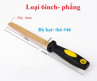 Dũa thô bản lớn 6in 8in phẳng - độ hạt: thô