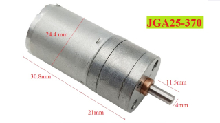 Động cơ giảm tốc JGA25-370 3-12 VDC. Motor hộp số mini JGA25-370 (tối ưu 6V)