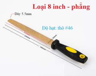 Dũa thô bản lớn 6in 8in phẳng - độ hạt: thô