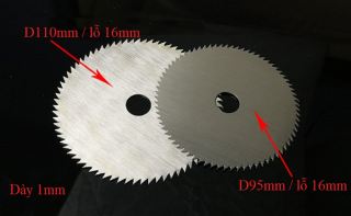 Đĩa cắt răng mịn D110mm lỗ 16mm/ cắt gỗ, nhựa, mica