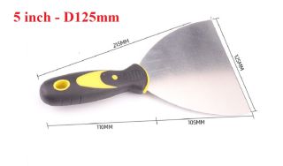 Dao gạt cạo sơn, tường, sàn (3inch D75mm / 4inch D100mm, 5 in D125mm / 6 in D150mm), bay xủi sơn, chà ron gạch (putty knife)