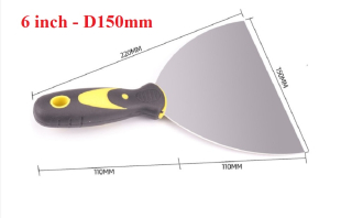 Dao gạt cạo sơn, tường, sàn (3inch D75mm / 4inch D100mm, 5 in D125mm / 6 in D150mm), bay xủi sơn, chà ron gạch (putty knife)