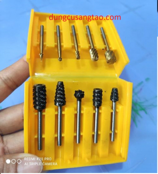 Bộ 10 mũi lũa, chạm, khắc gỗ nhựa