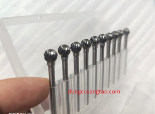 Mũi mài khuôn kim loại, gỗ, nhựa cán 3mm (Lũa 10 đầu tròn D6mm)