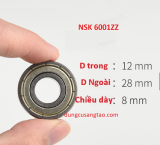 Bạc đạn NSK 6001ZZ (lỗ 12mm)