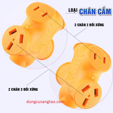 Ổ cắm đúc cao su chống sốc, chống giật (2 chấu-3 chấu)